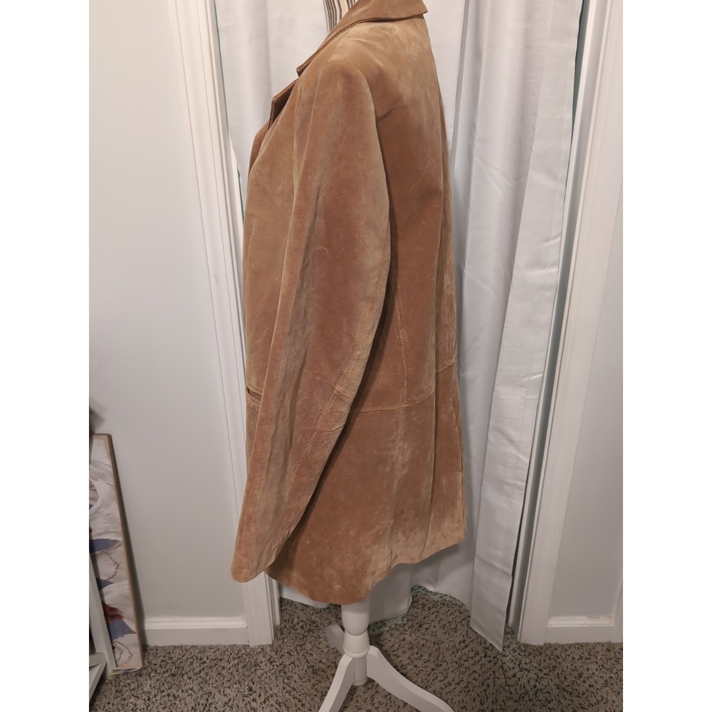 Vintage‎ DENNIS BASSO Women M Suede Leather Jacket Camel Brown Southwestern - Picture 7 of 9